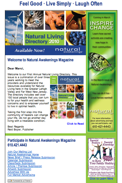 e-newsletter sample